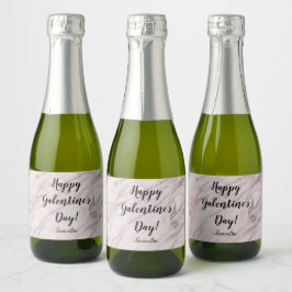 "Bubbly affectie" gepersonaliseerde mini sprankele Sparkling Wijnetiket