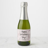 "Bubbly affectie" gepersonaliseerde mini sprankele Sparkling Wijnetiket (Voorkant)