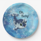 Bubbly Baby Narwhal Paper Bord (Voorkant)