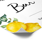 Bubbly Bar citroenen bord gepersonaliseerd Poster (Hoek)