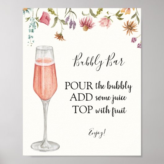 Bubbly Bar Drinkbord Poster (Voorkant)