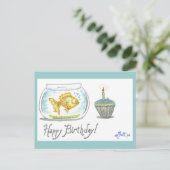 "Bubbly Birthday" postcard Briefkaart (Staand voorkant)
