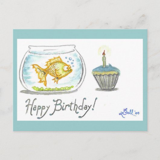 "Bubbly Birthday" postcard Briefkaart (Voorkant)