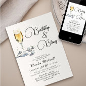 Bubbly Bling bruids douche uitnodiging