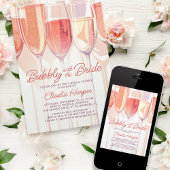 Bubbly Blush Champagne Vrijgezellenfeest Kaart