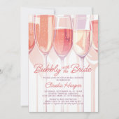Bubbly Blush Champagne Vrijgezellenfeest Kaart (Voorkant)