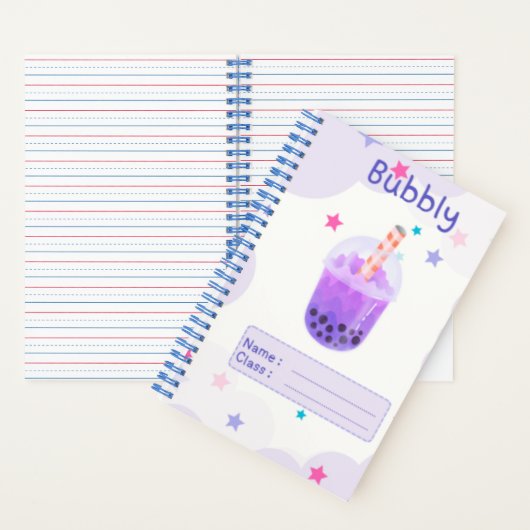 Bubbly boba notitieboek 🧋🫧 (Binnen)