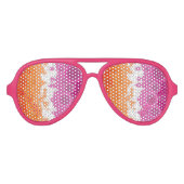 Bubbly Bohemian Groovy Abstract Lesbisch Pride Fla Aviator Zonnebril (Voorkant)