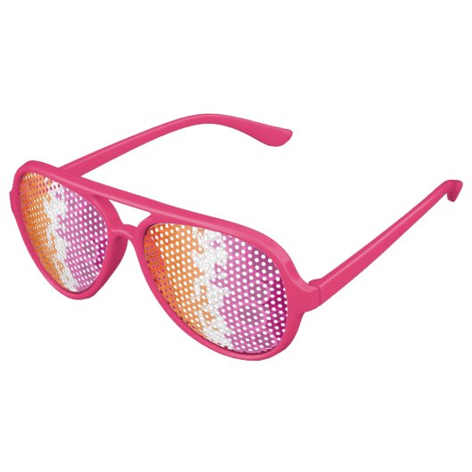 Bubbly Bohemian Groovy Abstract Lesbisch Pride Fla Aviator Zonnebril (Gekanteld)