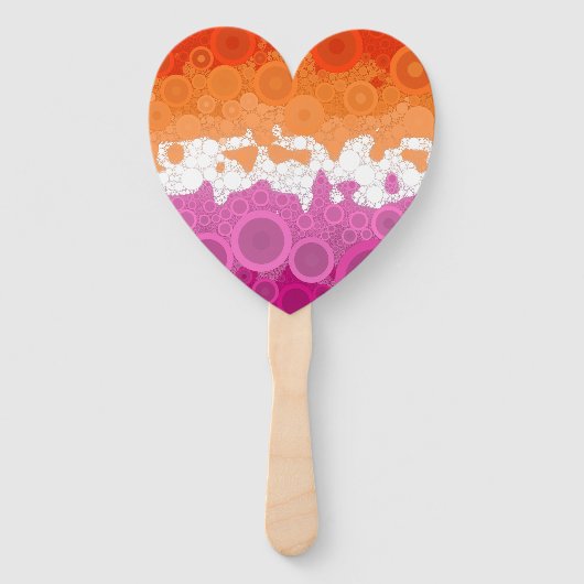 Bubbly Bohemian Groovy Abstract Lesbisch Pride Fla Handwaaier (Voorkant)