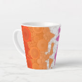 Bubbly Bohemian Groovy Abstract Lesbisch Pride Fla Latte Mok (Linkerhoek)
