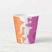 Bubbly Bohemian Groovy Abstract Lesbisch Pride Fla Latte Mok (Voorkant)