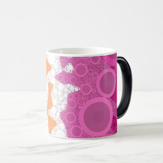 Bubbly Bohemian Groovy Abstract Lesbisch Pride Fla Magische Mok (Voorkant rechts)