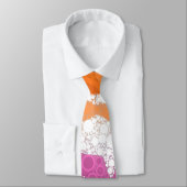 Bubbly Bohemian Groovy Abstract Lesbisch Pride Fla Stropdas (Gebonden)