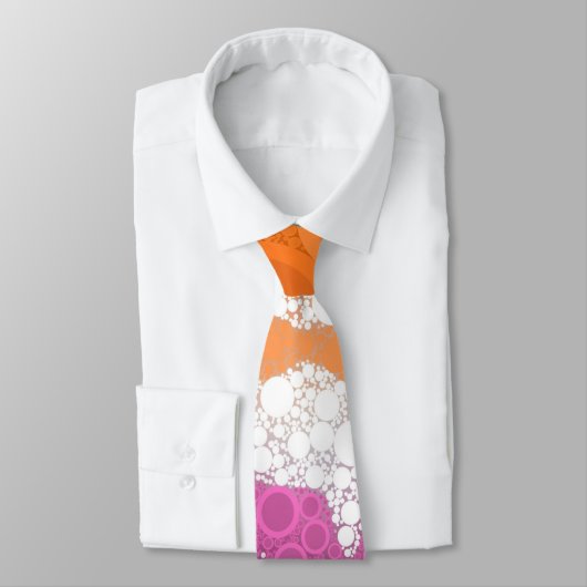 Bubbly Bohemian Groovy Abstract Lesbisch Pride Fla Stropdas (Gebonden)