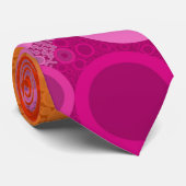 Bubbly Bohemian Groovy Abstract Lesbisch Pride Fla Stropdas (Opgerold)