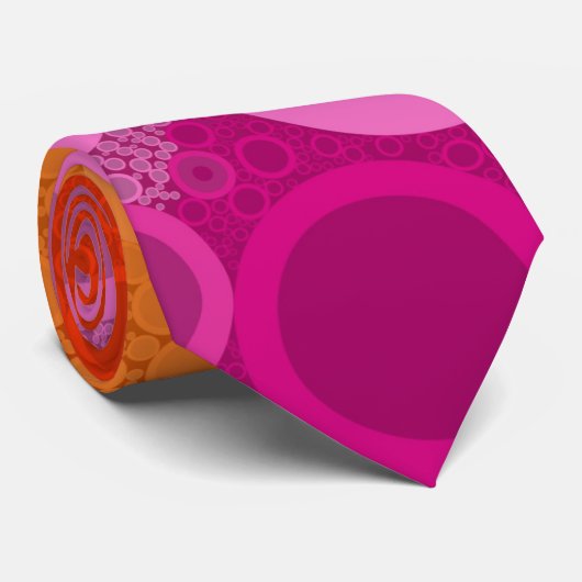 Bubbly Bohemian Groovy Abstract Lesbisch Pride Fla Stropdas (Opgerold)