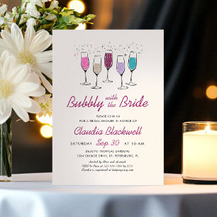 Bubbly Bride Champagne Vrijgezellenfeest Kaart