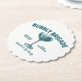 Bubbly Brigade Sparkle & Sip Genootschap Kartonnen Onderzetters (Gekanteld)