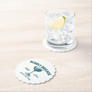 Bubbly Brigade Sparkle & Sip Genootschap Kartonnen Onderzetters