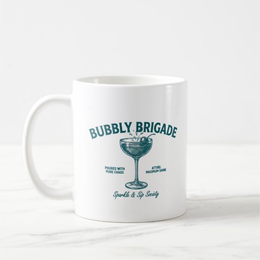 Bubbly Brigade Sparkle & Sip Genootschap Koffiemok (Links)