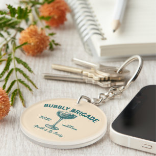 Bubbly Brigade Sparkle & Sip Genootschap Sleutelhanger