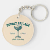 Bubbly Brigade Sparkle & Sip Genootschap Sleutelhanger (Achterkant)