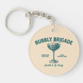 Bubbly Brigade Sparkle & Sip Genootschap Sleutelhanger (Voorkant)