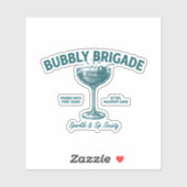 Bubbly Brigade Sparkle & Sip Genootschap Sticker (Vel)
