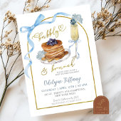 Bubbly Brunch Blue Hydrangea Baby shower Kaart