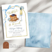 Bubbly Brunch Blue Hydrangea Baby shower Kaart
