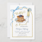 Bubbly Brunch Blue Hydrangea Baby shower Kaart (Voorkant)