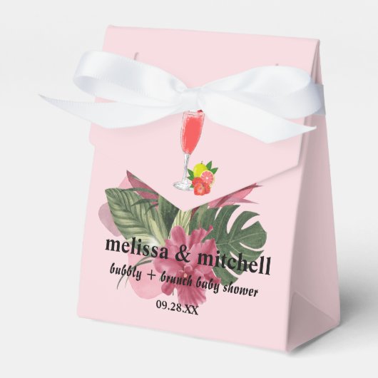 Bubbly brunch mimosa baby shower dank u bedankdoosjes (Voorkant Zijde)