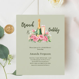 Bubbly brunch roze bloemensalie groen Vrijgezellen