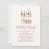 Bubbly Champagne Flessen Bruids Douche Uitnodiging (Voorkant)