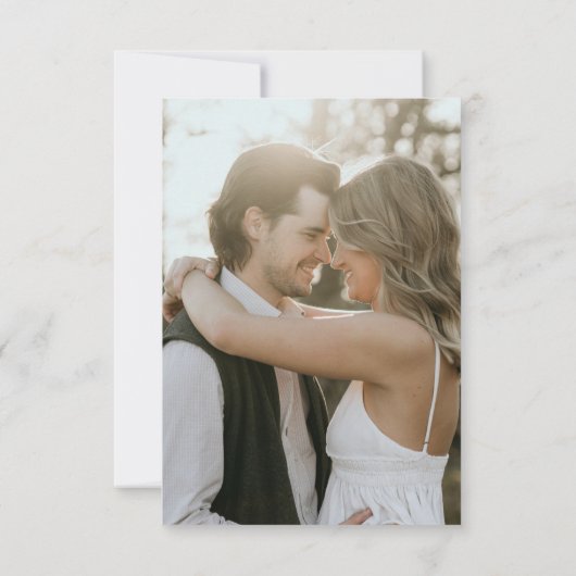 Bubbly Champagne mooie koppels Verloving Foto Bedankkaart (Achterkant)