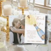 Bubbly Champagne mooie koppels Verloving Foto Bedankkaart