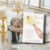 Bubbly Champagne mooie koppels Verloving Foto Bedankkaart