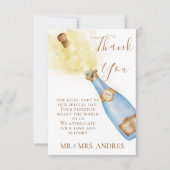 Bubbly Champagne mooie koppels Verloving Foto Bedankkaart (Voorkant)