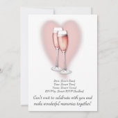 "Bubbly Champagne Vrijgezellenfeest Celebration Kaart (Achterkant)