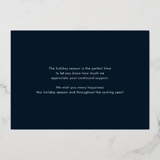 Bubbly Cheer FOLIE Zakelijke vakantie Kaart (Achterkant)