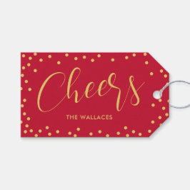 Bubbly Cheer Holiday Label Kerstcadeau Tags Cadeaulabel