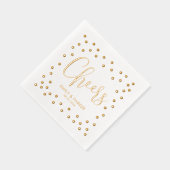 Bubbly Cheers Huwelijksfeest Folie Servetten (Rechts)