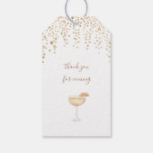 Bubbly Cocktails Gold Glitter Bridal Brunch Cadeaulabel (Achterkant)