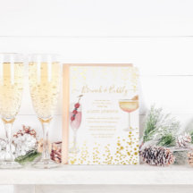Bubbly Cocktails Gold Glitter Bridal Brunch