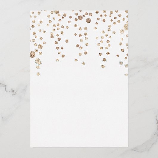 Bubbly Cocktails Gold Glitter Bridal Brunch Folie Uitnodiging (Achterkant)