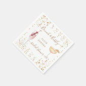 Bubbly Cocktails Gold Glitter Bridal Brunch Servet (Hoek)