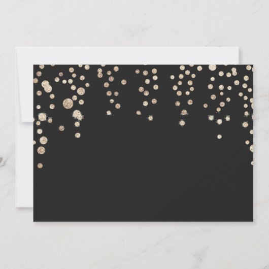 Bubbly cocktails goud en glitter grote opening kaart (Achterkant)