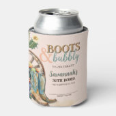 Bubbly Country Westerne Cactus Verjaardag Blikjeskoeler (Blikje Voorkant)