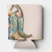 Bubbly Country Westerne Cactus Verjaardag Blikjeskoeler (Achterkant)